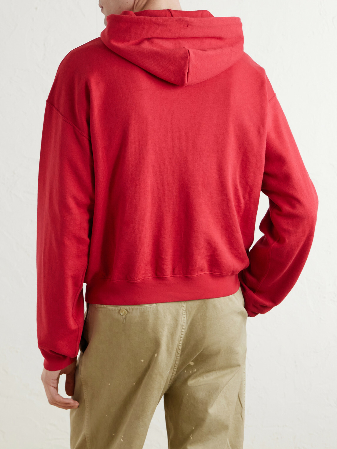 Auralee - Cotton, Wool and Silk-Blend Zip-Up Hoodie - Red