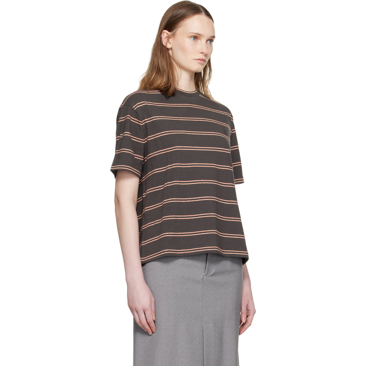 Jil Sander Brown Cotton Crew-Neck T-shirt