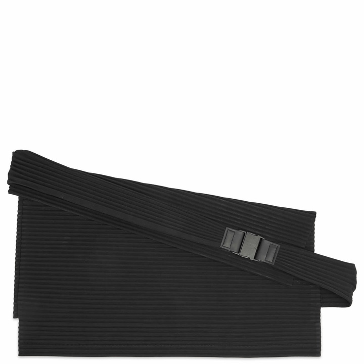 Photo: Homme Plisse Men's Overlap Bag in Black 