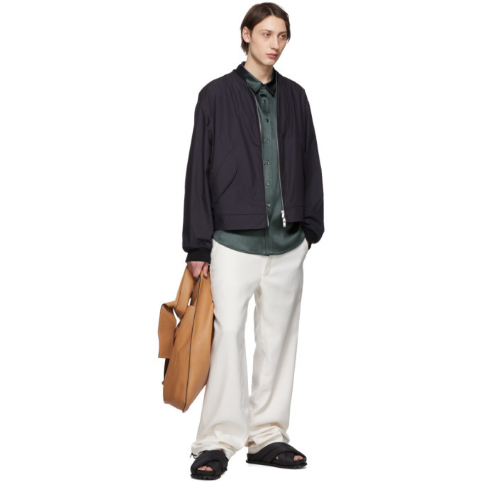 ジャケット・アウター 2021SS JIL SANDER+ Cotton Herringbone Jil Sander Blue Poplin Seattle Bomber Jacket Jil Sander