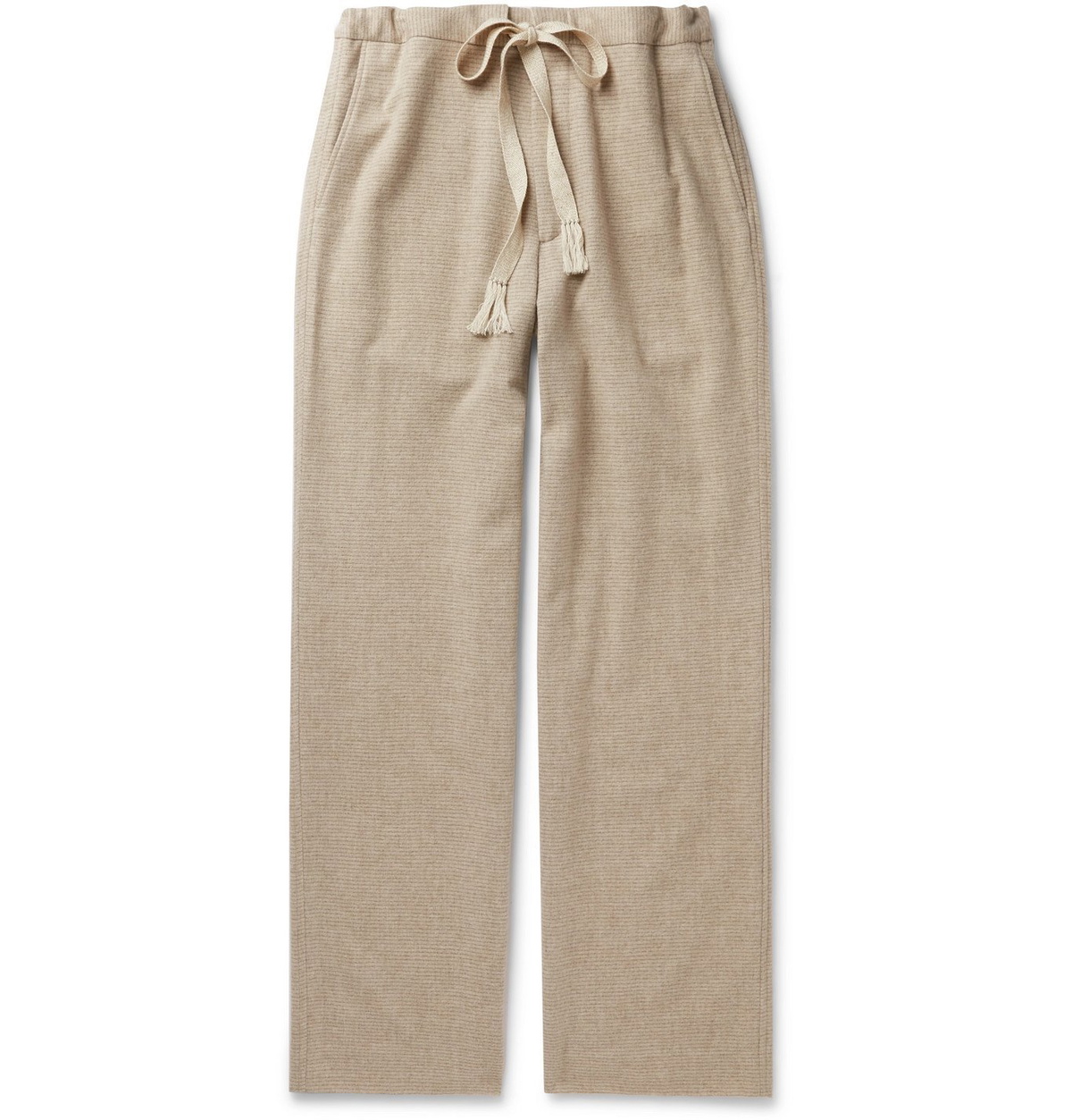 Auralee - Wool and Cashmere-Blend Flannel Drawstring Trousers