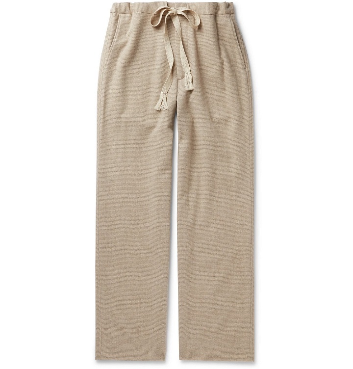 Photo: Auralee - Wool and Cashmere-Blend Flannel Drawstring Trousers - Gray