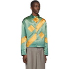 Kiko Kostadinov Green and Yellow Ansel Racing Jacket