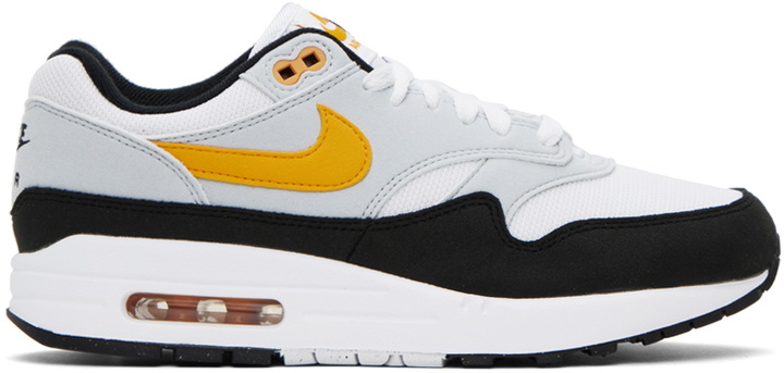 Photo: Nike White & Gray Air Max 1 Sneakers