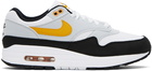 Nike White & Gray Air Max 1 Sneakers