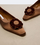 Manolo Blahnik Fortanflat satin ballet flats