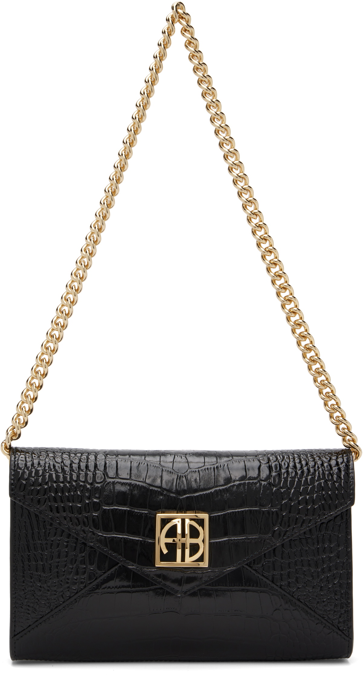 ANINE BING Black Small Elly Clutch