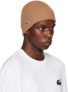 Lacoste Beige Wool Beanie