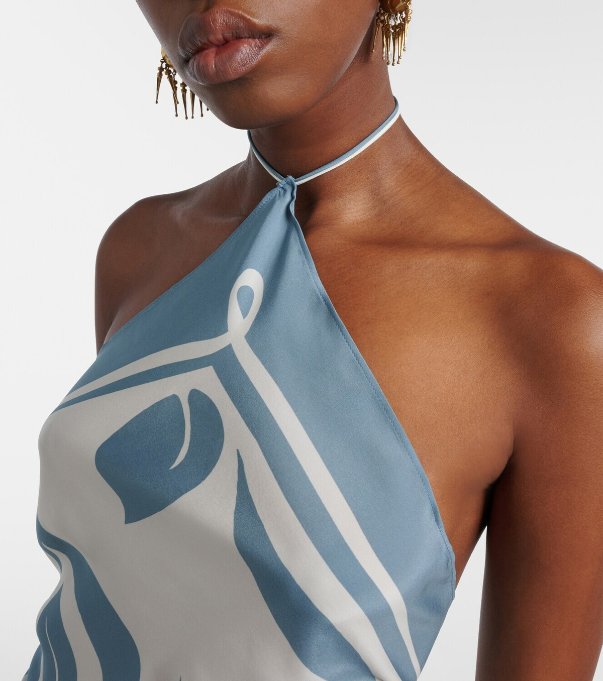 SIR Lilou halterneck silk top