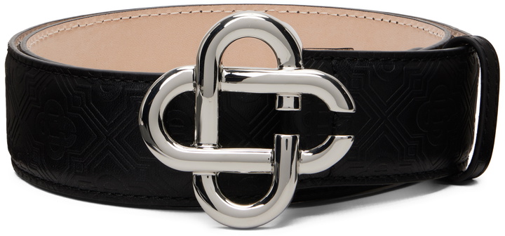 Photo: Casablanca Black CC Logo Buckle Belt