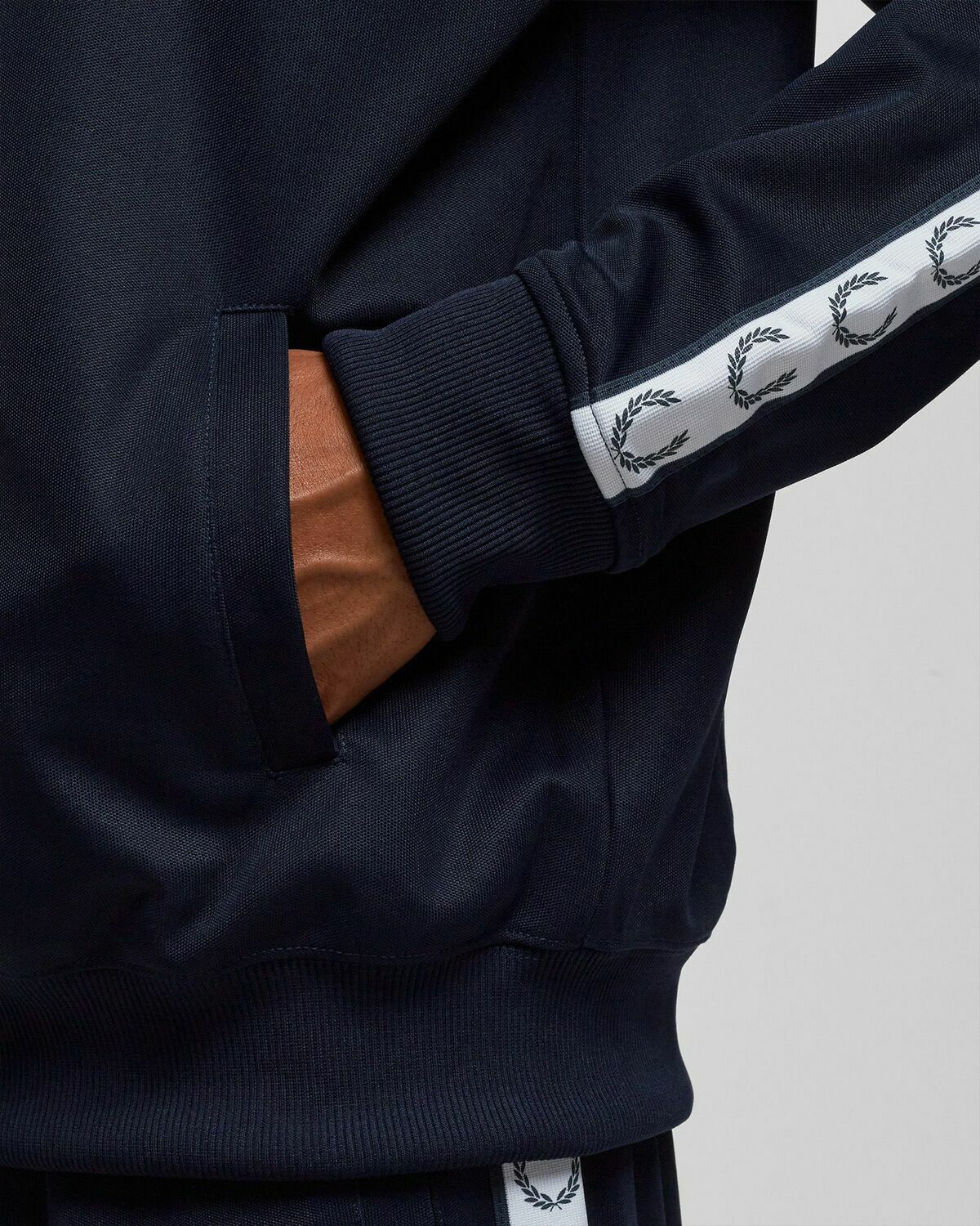 Fred Perry Taped Track Jacket Blue Track Jackets Fred Perry Fred Perry Taped Track Jacket Blue Track Jackets Fred Perry
