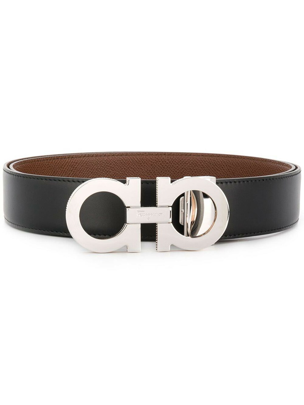 Photo: FERRAGAMO - Gancini Leather Reversible Belt