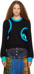 Andersson Bell Black Slit Sweatshirt