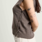 Maison Margiela Women's Fuse Knit Top in Mud/Ecru