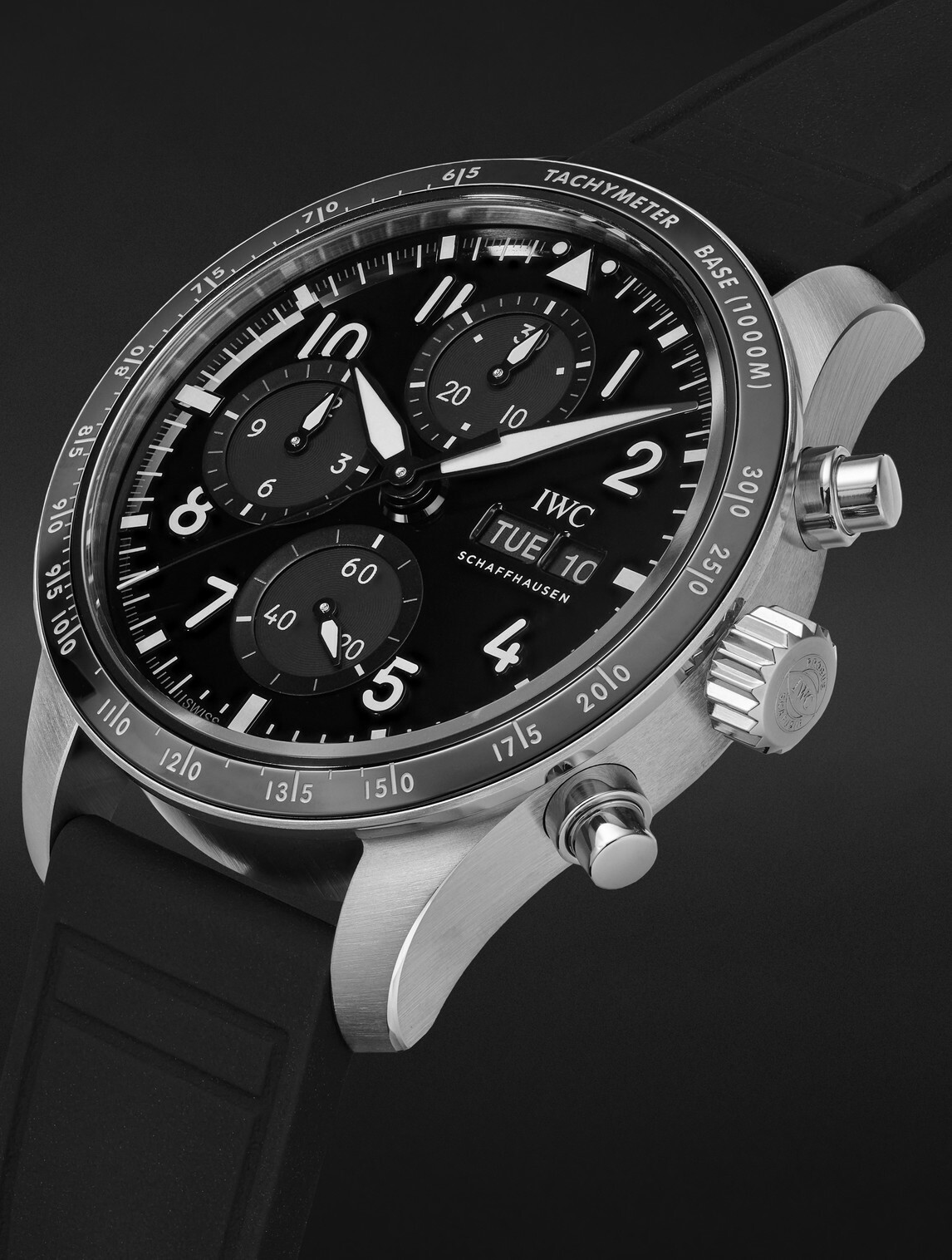 IWC Schaffhausen - Pilot's Watch Automatic Chronograph AMG 42.5mm Titanium and Rubber Watch, Ref. No. IW388305