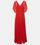 Max Mara Murge draped silk gown