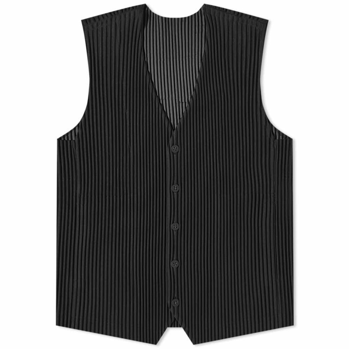 Photo: Homme Plissé Issey Miyake Men's Pleated Waistcoat in Black