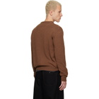 LEMAIRE Brown Crew-Neck Alpaca Wool Blend Sweater