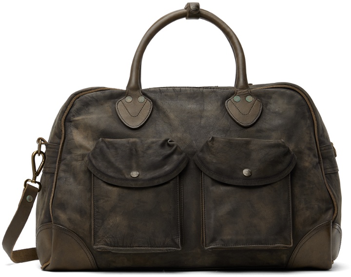 Photo: RRL Brown Leather Duffel Bag