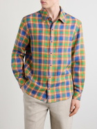 God's True Cashmere - Checked Linen Shirt - Green