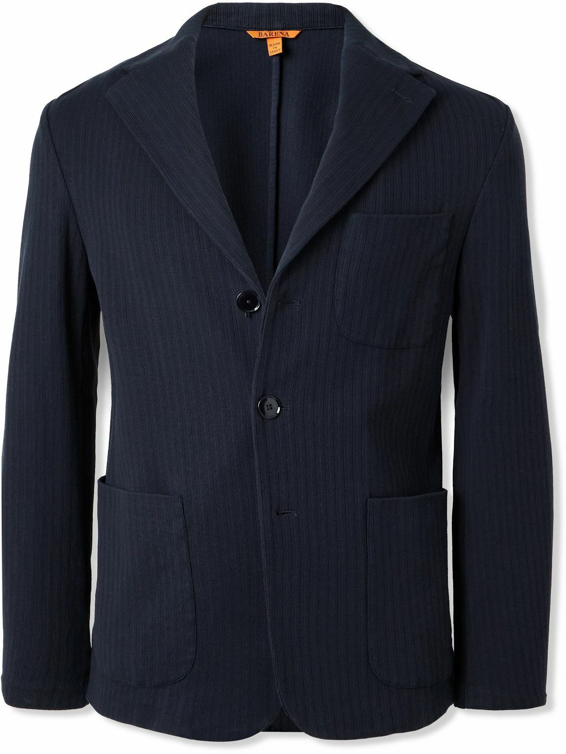 Barena - Torceo Ribbed Cotton-Jersey Blazer - Blue