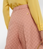 Gucci GG cotton canvas wide-leg cropped pants