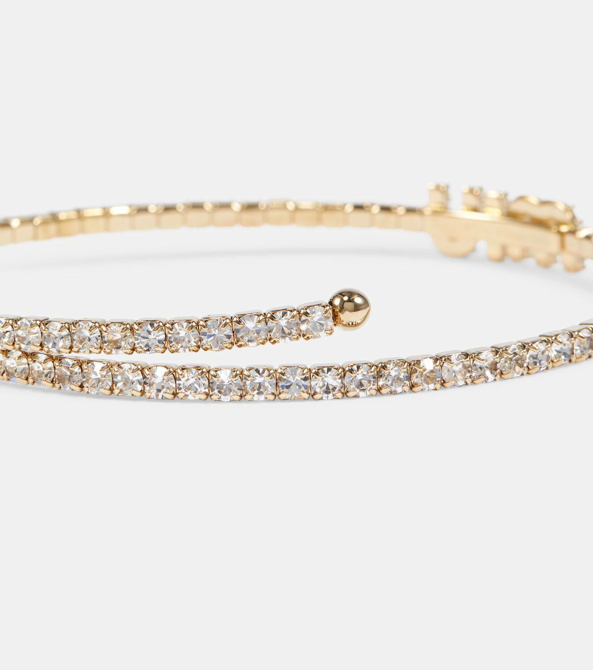 Miu Miu Logo crystal-embellished choker