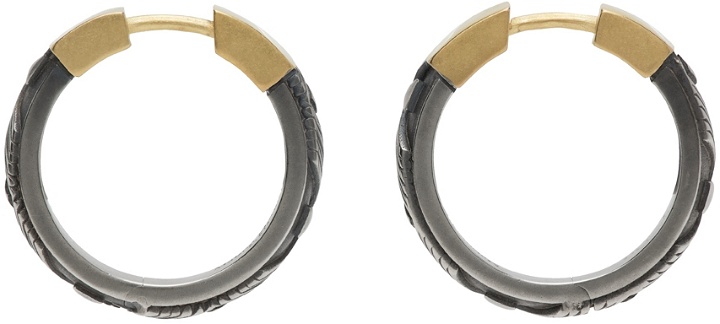 Photo: Maison Margiela Gunmetal & Gold Hoop Earrings