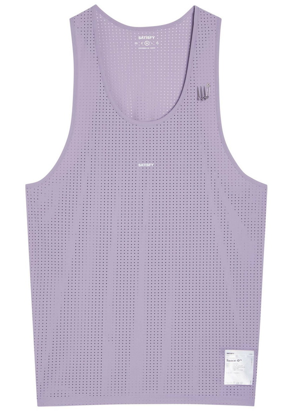 Photo: Satisfy Space-o Singlet Stretch-jersey Running Tank top Purple