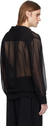 LGN Louis Gabriel Nouchi Black Sheer Shirt