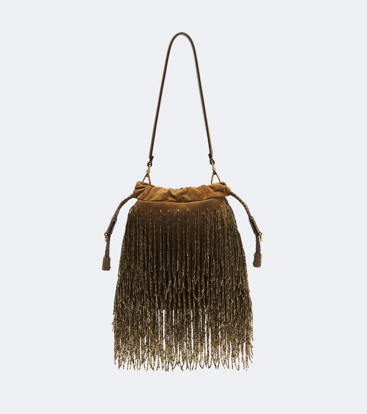 Etro Kalispera Small fringed suede shoulder bag