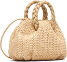 HEREU Beige Bombon M Raffia Bag