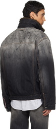 Acne Studios Black Faded Denim Jacket