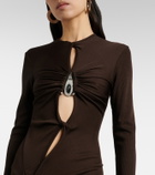 Christopher Esber Cutout ribbed-knit midi dress