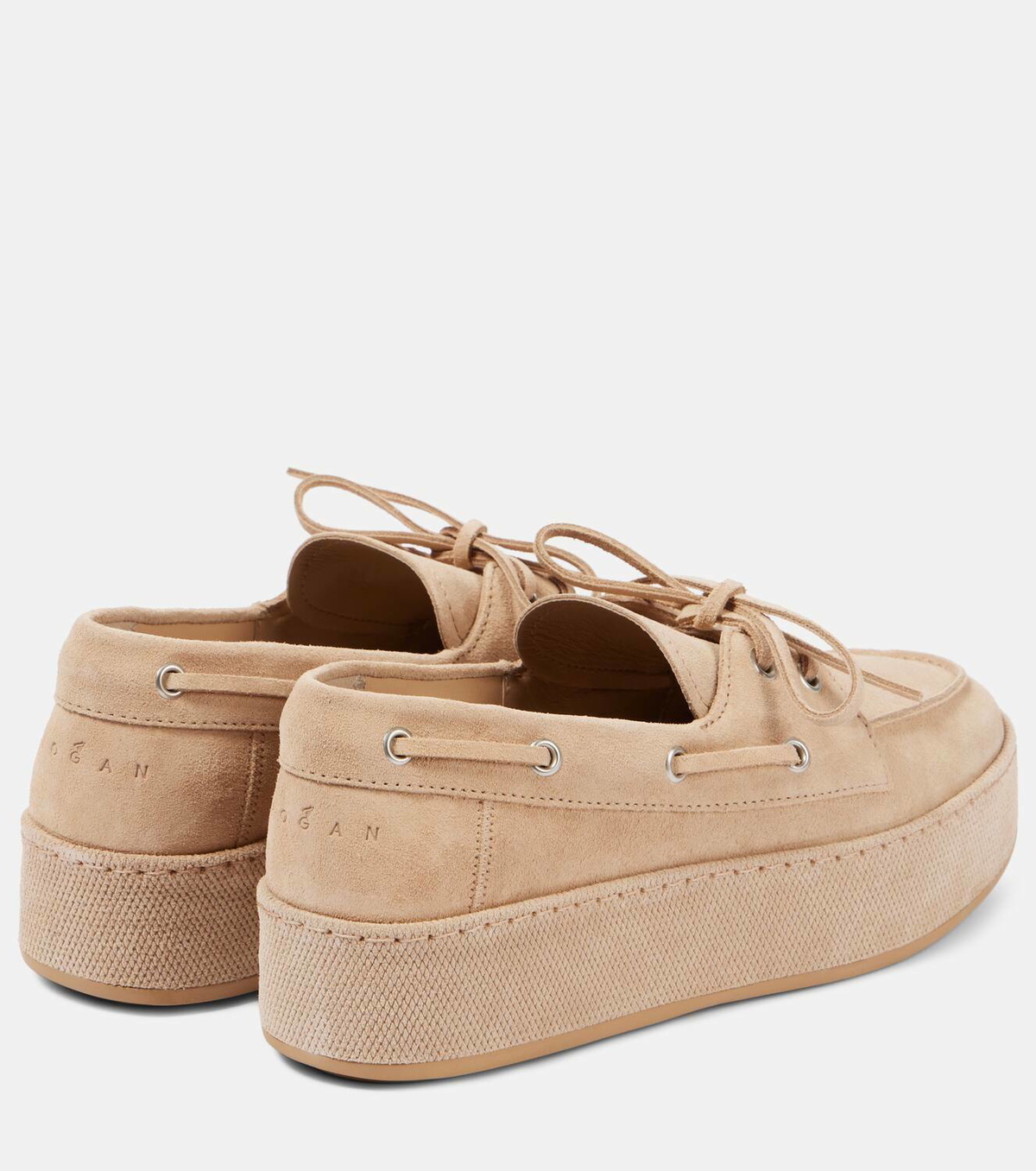 Hogan H681 suede platform boat shoes