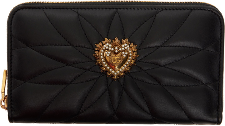 Photo: Dolce&Gabbana Black Zip-Around Devotion Wallet