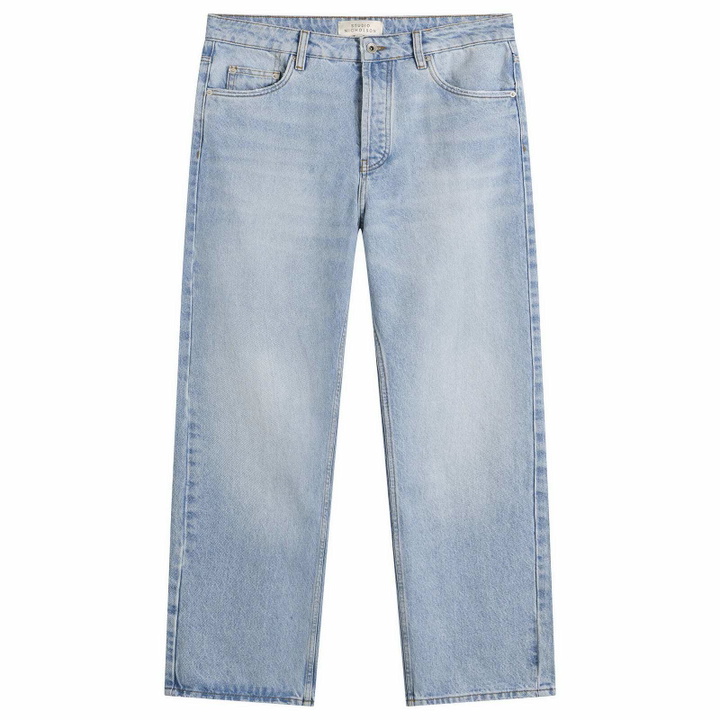Photo: Studio Nicholson Men's Riso 90's Jean in Bleached Wash