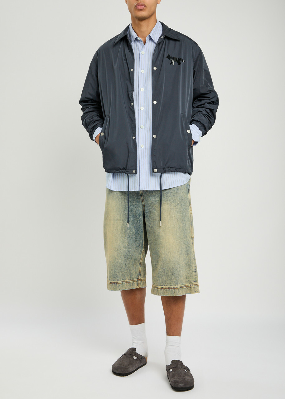 Maison Kitsuné Coach Logo Shell Jacket Grey