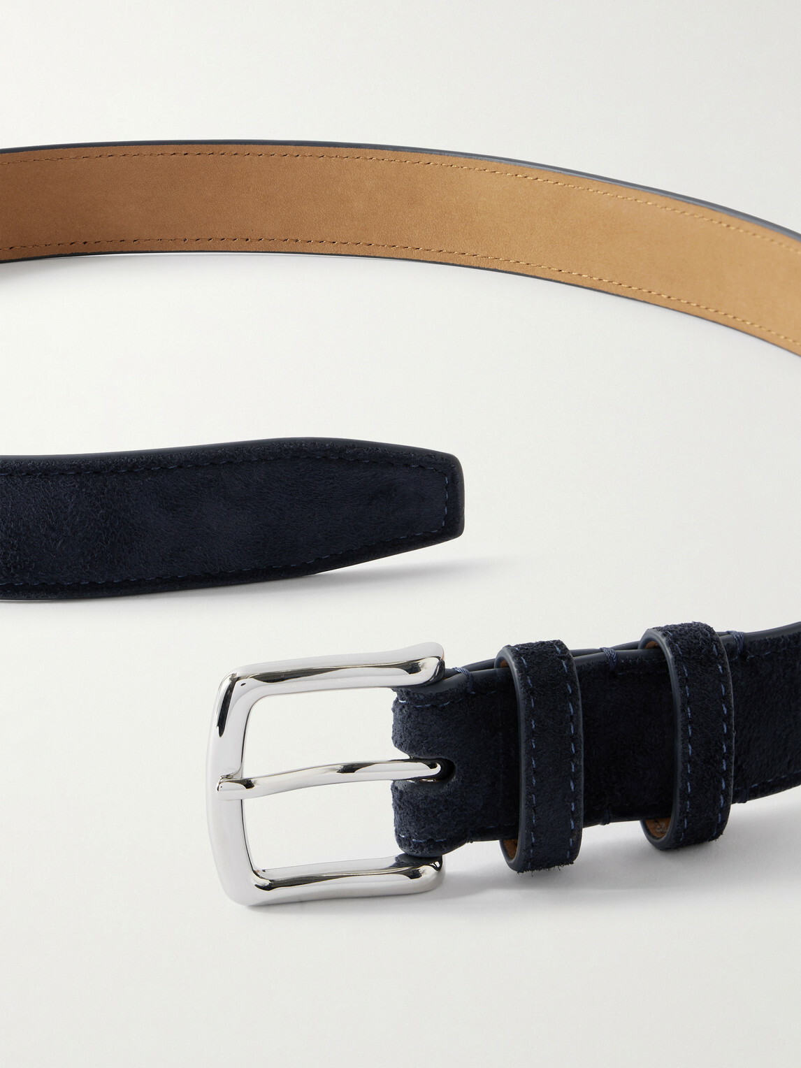 George Cleverley - 3cm Suede Belt - Blue