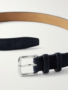 George Cleverley - 3cm Suede Belt - Blue