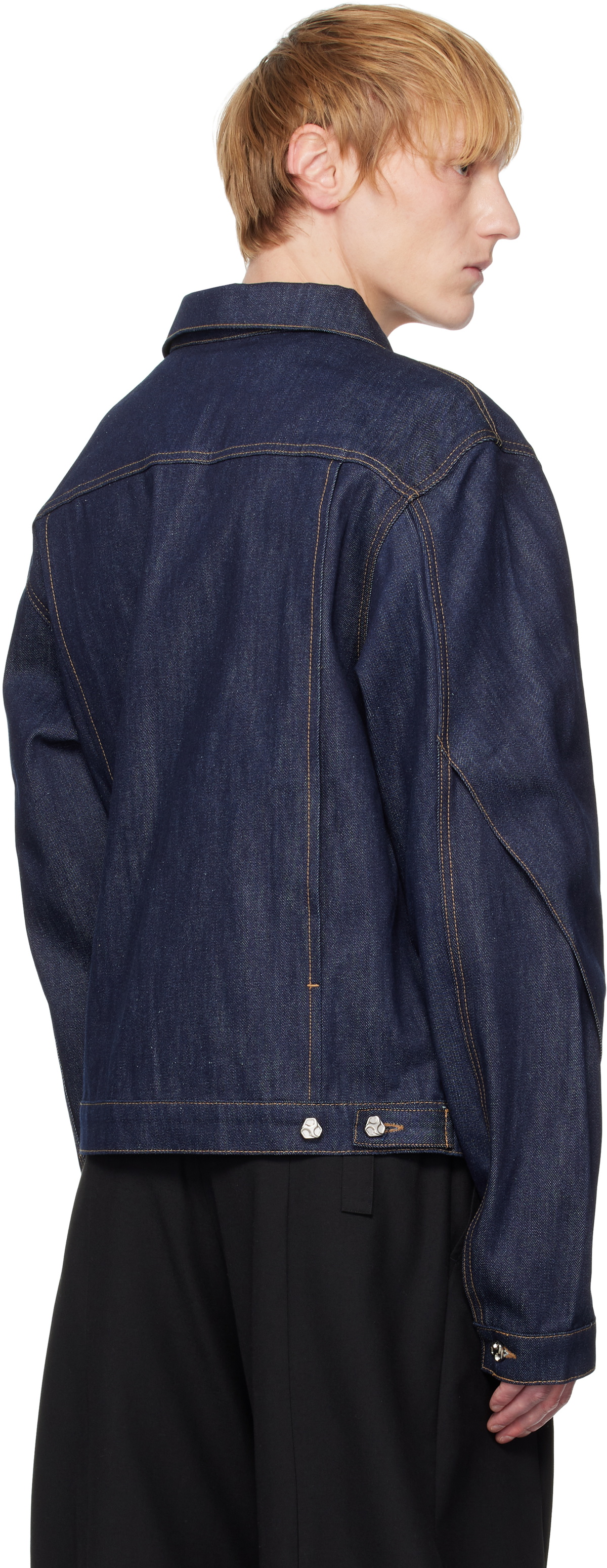 CMMAWEAR SSENSE Exclusive Navy Raw Denim Jacket