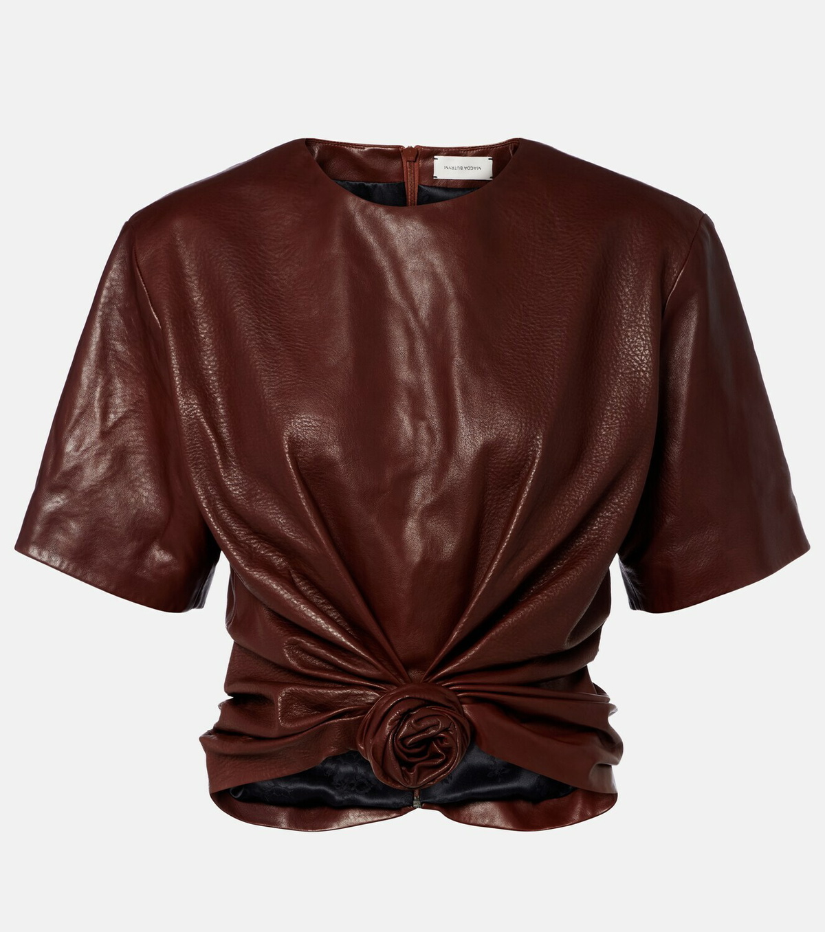 Magda Butrym Cropped leather top