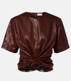 Magda Butrym Cropped leather top