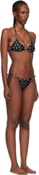 Moschino Black All Over Small Goose Print Bikini