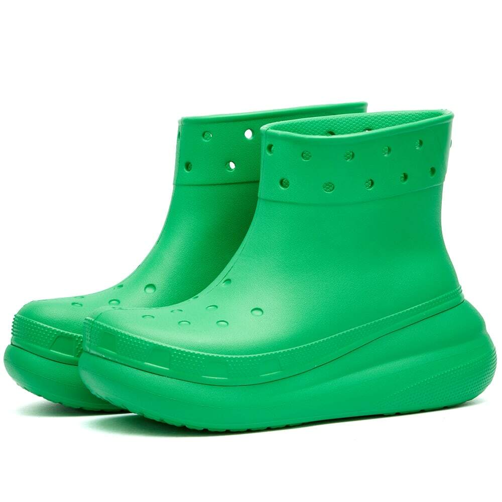 Crocs Women's Classic Crush Rain Boot in Grass Green Crocs