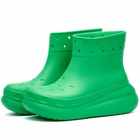 Crocs Women's Classic Crush Rain Boot in Grass Green