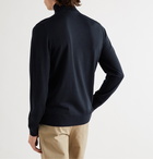 Mr P. - Slim-Fit Merino Wool Rollneck Sweater - Blue