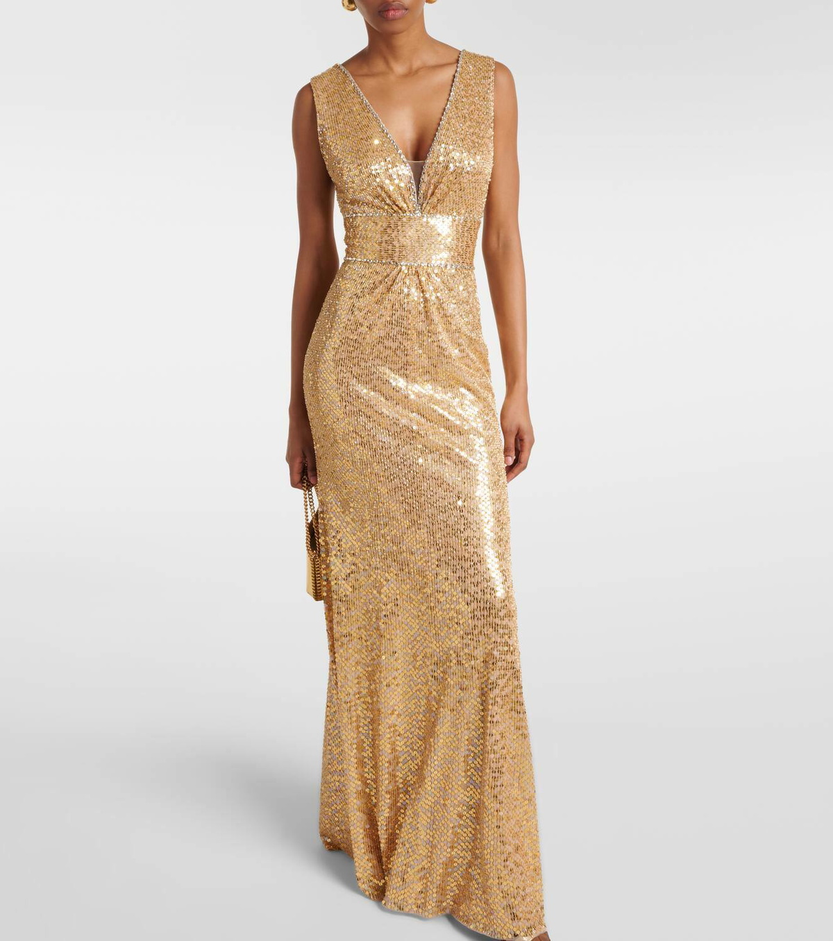 Jenny Packham Cygnet sequined ruched gown Jenny Packham Jenny Packham Cygnet sequined ruched gown Jenny Packham
