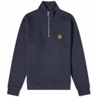 Belstaff Men's Patch Quarter Zip Sweat in Dark Ink