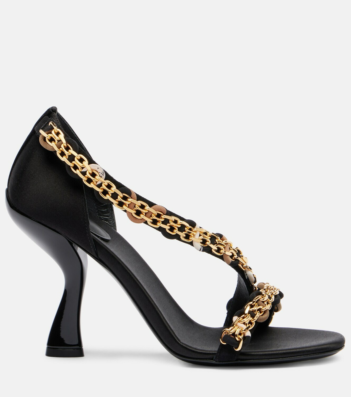 Pucci Chain-detail satin sandals